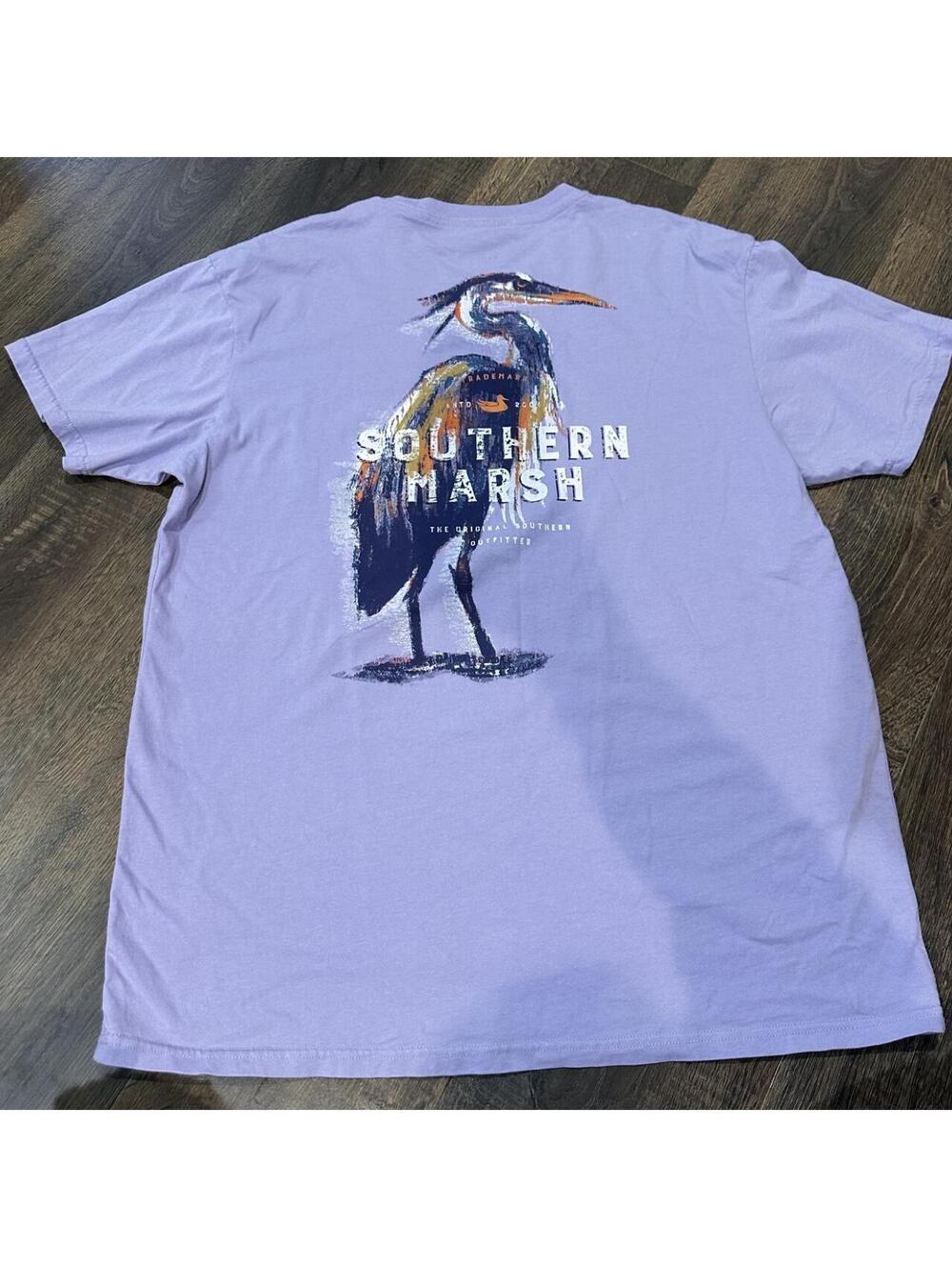 Southern Marsh Heron Pocket Tee